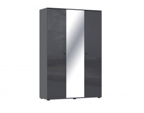 Оливия Шкаф 3-створчатый Графит глянец, Графит