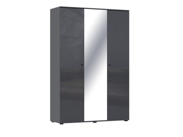 Оливия Шкаф 3-створчатый Графит глянец, Графит