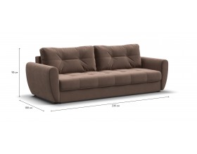 Престон диван Велюр Монолит мокко