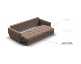Престон диван Велюр Монолит мокко