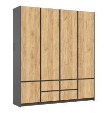 Остин Шкаф 4-створчатый 2000 Дуб крафт, Графит