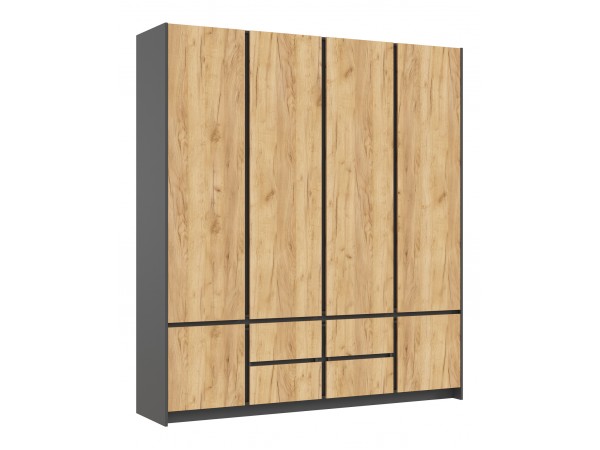 Остин Шкаф 4-створчатый 2000 Дуб крафт, Графит