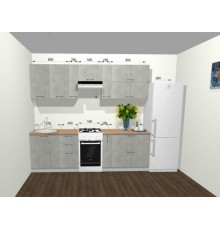 Уценка. Кухня Лофт Бетон Светлый 2,5 м