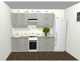 Уценка. Кухня Лофт Бетон Светлый 2,5 м