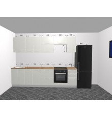 Уценка. Кухня Олива белый металлик 2,9 м