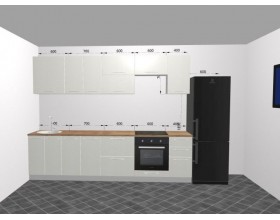 Уценка. Кухня Олива белый металлик 2,9 м