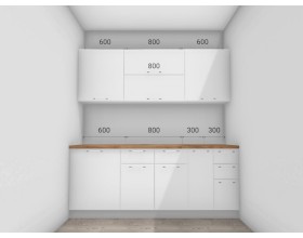 Уценка. Кухня Олива белый металлик 2,0 м