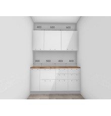 Уценка. Кухня Олива белый металлик 1,6 м