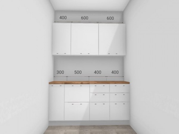 Уценка. Кухня Олива белый металлик 1,6 м