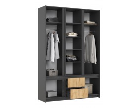 Спальня Остин компоновка 1 Дуб крафт, Графит