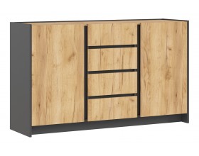 Спальня Остин компоновка 2 Дуб крафт, Графит