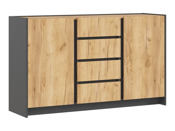 Спальня Остин компоновка 2 Дуб крафт, Графит