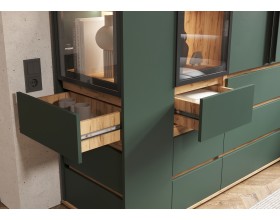 Модульная система Норд компоновка 1 Изумрудный Кромка Изумруд, Дуб Крафт