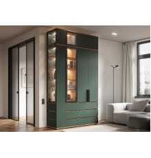 Модульная система Норд компоновка 1 Изумрудный Кромка Изумруд, Дуб Крафт