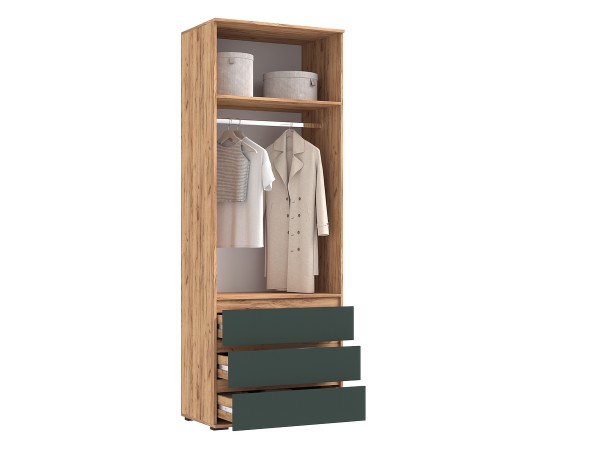 Модульная система Норд компоновка 1 Изумрудный Кромка Изумруд, Дуб Крафт