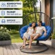 Подвесное кресло Кокон Дабл (графит/голубой)