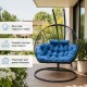Подвесное кресло Кокон Дабл (графит/голубой)