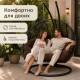 Подвесное кресло кокон Двойной Премиум Зигзаг (черный/коричневый)