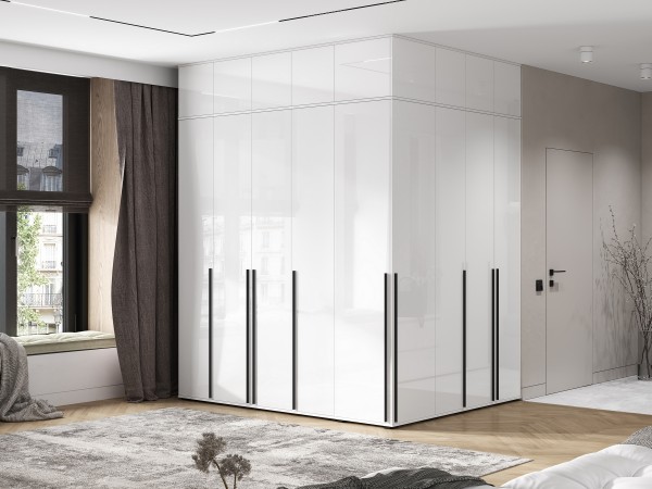 Норд Пенал угловой Белый глянец, Белый