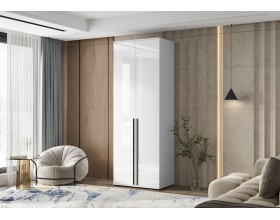 Норд Шкаф 2-створчатый 800 Белый глянец, Белый
