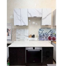 Распродажа. Кухня Монца 1,6м Мрамор Артик, Гранит Оникс