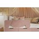 Юниор-4 Кровать 1,6*0,8м Шарли Pink, Дуб Крафт Белый