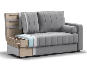 Диван двухместный Марк Велюр Монолит сталь