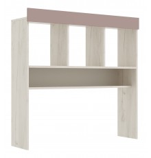 Юниор-4 Надстройка Шарли Pink, Дуб Крафт Белый