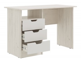 Юниор-4 Стол с ящиками Шарли Белый, Дуб Крафт Белый