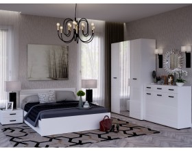 Нэнси New Кровать 1,4м Белый глянец, Белый