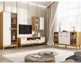Флэш Комод рамка AGT Браш Вайт, Дуб Крафт