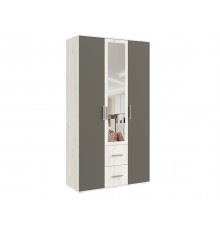 Фиеста NEW Шкаф 3-створчатый 1200 Графит, Дуб Крафт Белый