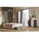 Фиеста NEW Комод 3 ящика 2 двери 1200 Графит, Дуб Крафт Белый
