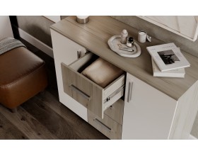 Фиеста NEW Комод 3 ящика 2 двери 1200 Кашемир, Дуб Крафт серый