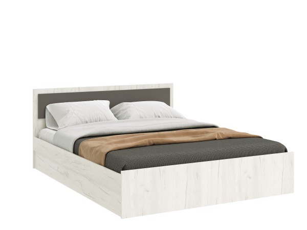 Фиеста NEW Кровать 1,4м Графит, Дуб Крафт Белый