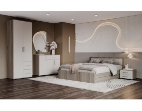 Фиеста NEW Кровать 1,4м Кашемир, Дуб Крафт серый