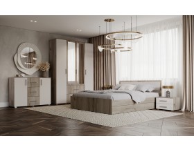 Фиеста NEW Кровать 1,6м Кашемир, Дуб Крафт серый