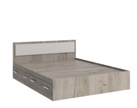 Фиеста NEW Кровать 1,6м с ящиками Кашемир, Дуб Крафт серый