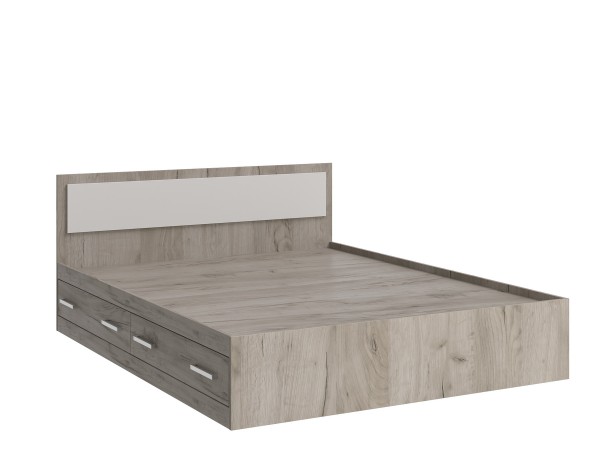 Фиеста NEW Кровать 1,6м с ящиками Кашемир, Дуб Крафт серый