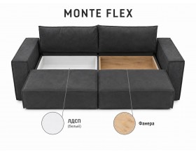 Диван Monte Flex Велюр Графит