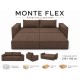 Диван Monte Flex Велюр Коричневый
