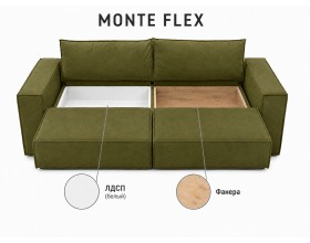Диван Monte Flex Велюр Оливковый