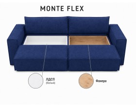 Диван Monte Flex Велюр Синий