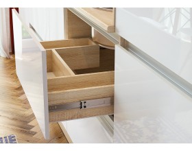 Кухня Карина 3,2м Компоновка №3 Белый глянец, Сонома