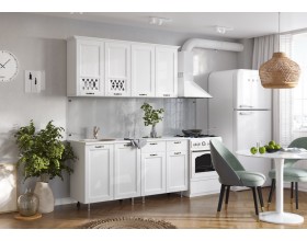 Кухня Милано 1,6м Компоновка №2 Белый текстурный, Белый, Антарес