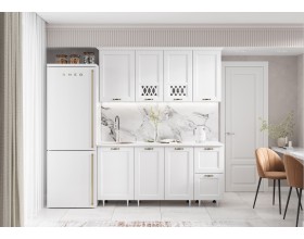 Кухня Милано 1,7м Белый текстурный, Белый, Антарес