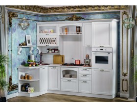 Кухня Милано 2,6*1,35м Белый текстурный, Белый, Антарес