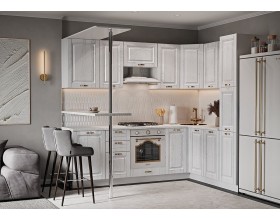 Кухня Престиж 2,5*1,8м Белый матовый, Белый, Антарес