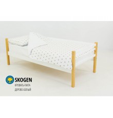 Уценка. Детская кровать-тахта из массива Skogen без ящика, дерево/серая