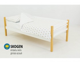 Уценка. Детская кровать-тахта из массива Skogen без ящика, дерево/серая